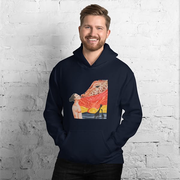 Giraffe Love, Unisex Hoodie