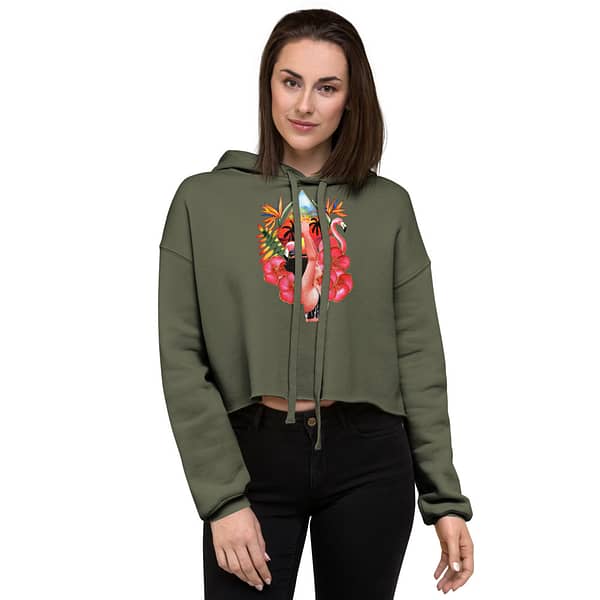 Sunset Yoga, Crop Hoodie