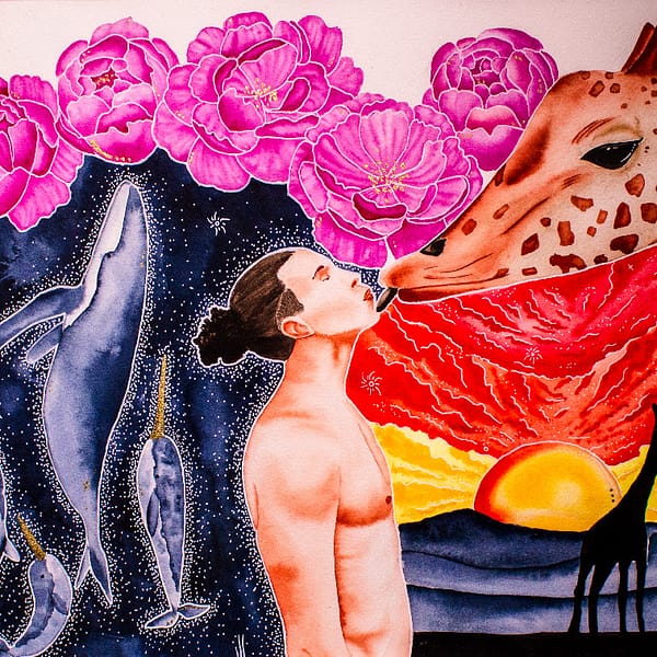 Giraffe Kiss